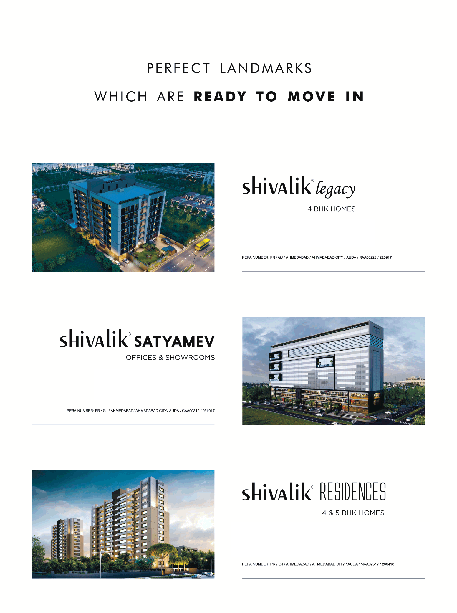 Ready to move in homes & offices at Shivalik Projects in Ahmedabad Update